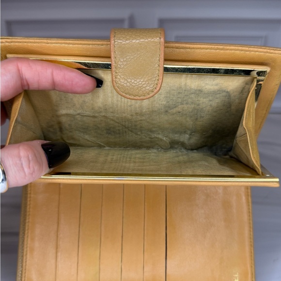 Chanel Mustard Yellow Caviar Leather Long Wallet – CC Logo - Picture 9 of 11